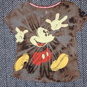 Vintage Disney Mickey Mouse Liquid Blue Styled Tie Dye Shirt